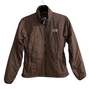THE NORTH FACE Women’s Primaloft Zip Front Long Sleeve Jacket Brown XS